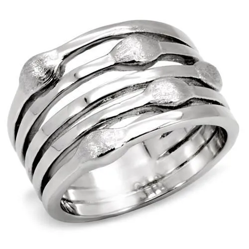 High polished (no plating) Stainless Steel Ring with No Stone for Women Style TK106