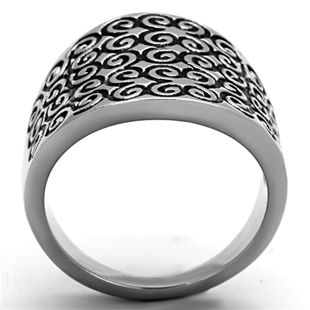 High polished (no plating) Stainless Steel Ring with No Stone for Women Style TK1329