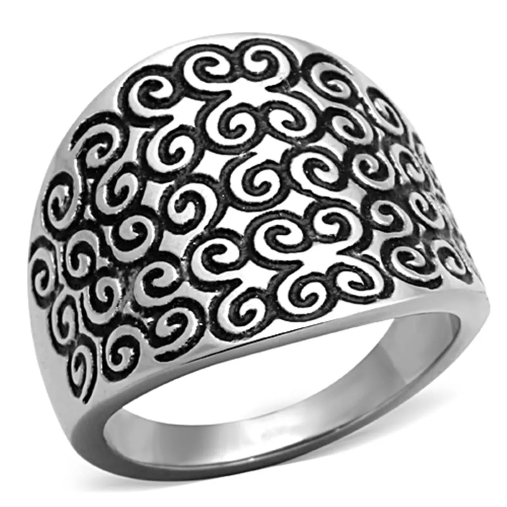 High polished (no plating) Stainless Steel Ring with No Stone for Women Style TK1329