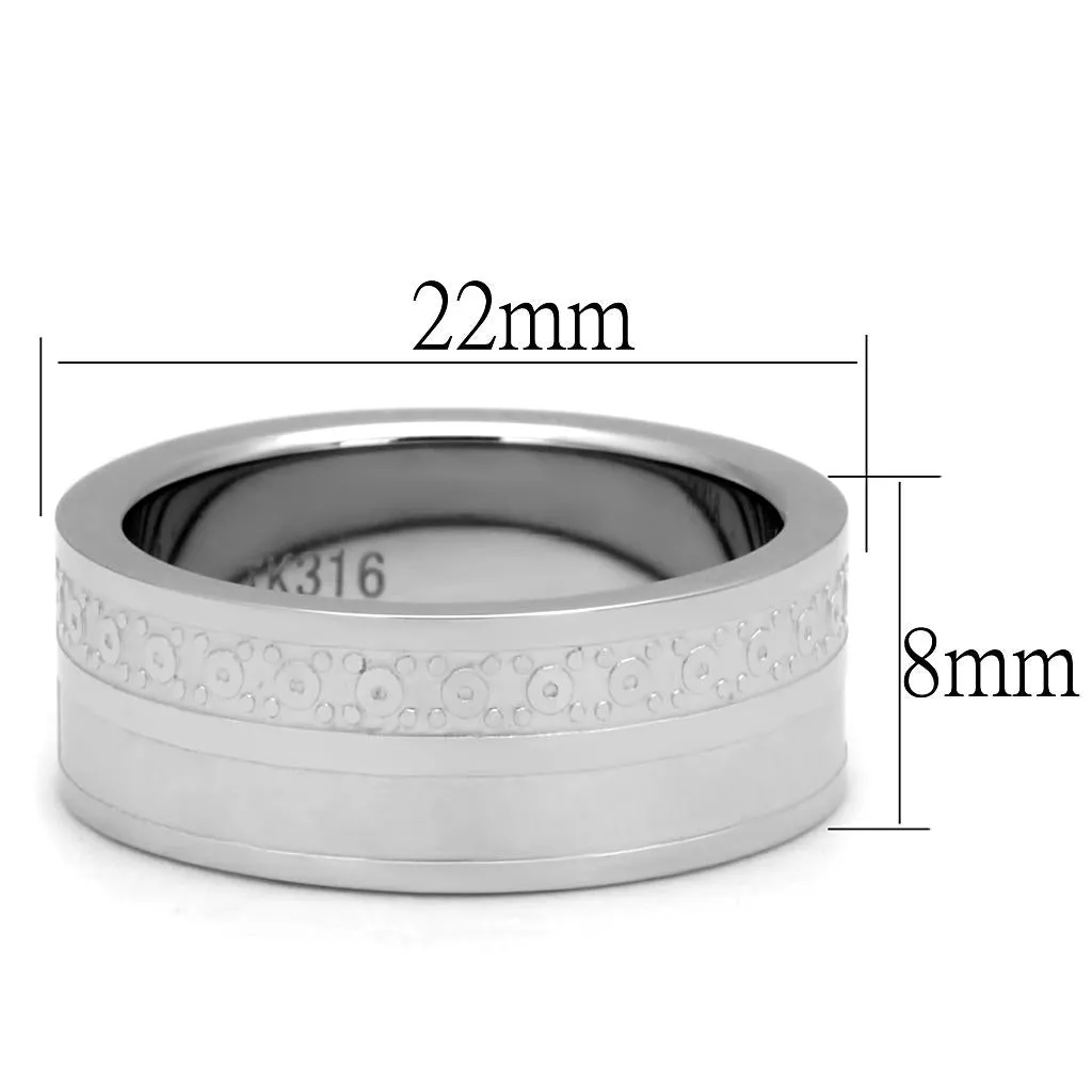 High polished (no plating) Stainless Steel Ring with No Stone for Women Style TK2944