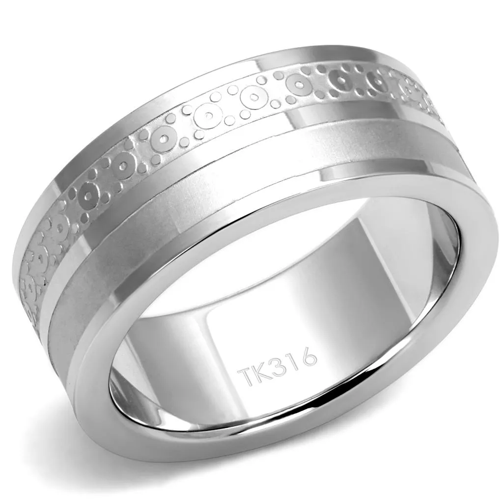 High polished (no plating) Stainless Steel Ring with No Stone for Women Style TK2944