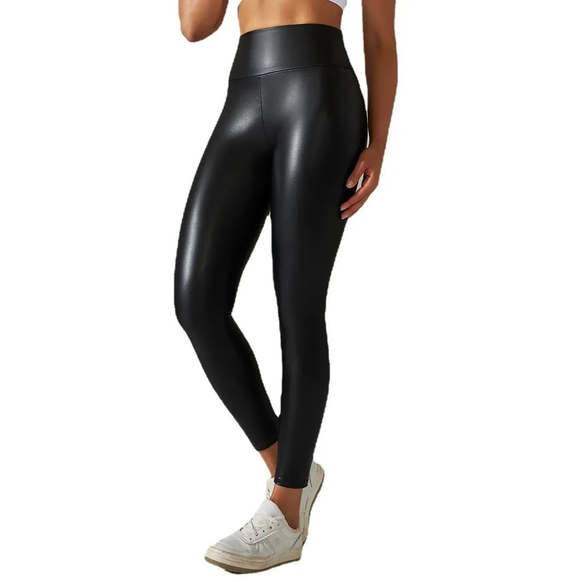 High-Waisted PU Leather Leggings