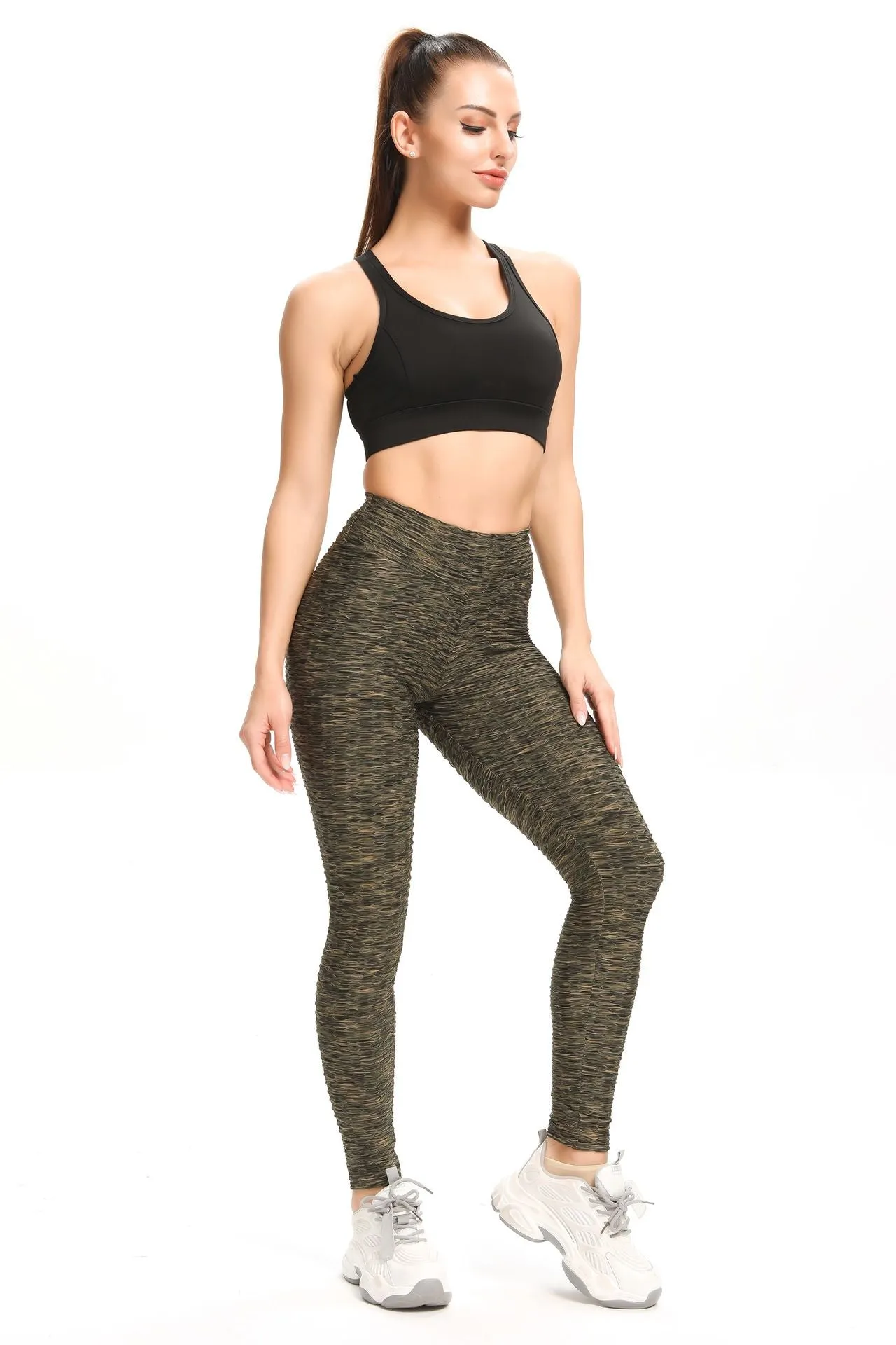 High Waisted Ruched Butt Lifting Leggings