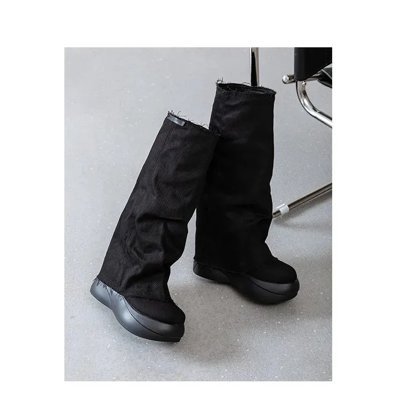 Hnzxzm Fashion Hidden Heel Woman Long Over-the-knee Boot Warm Plush Women's Winter Thigh High Boots for Women  Platform  Shoes