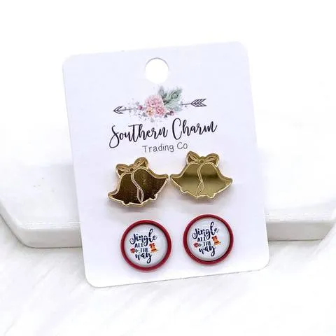 Holiday Studs Duo - Jingle All The Way & Bells