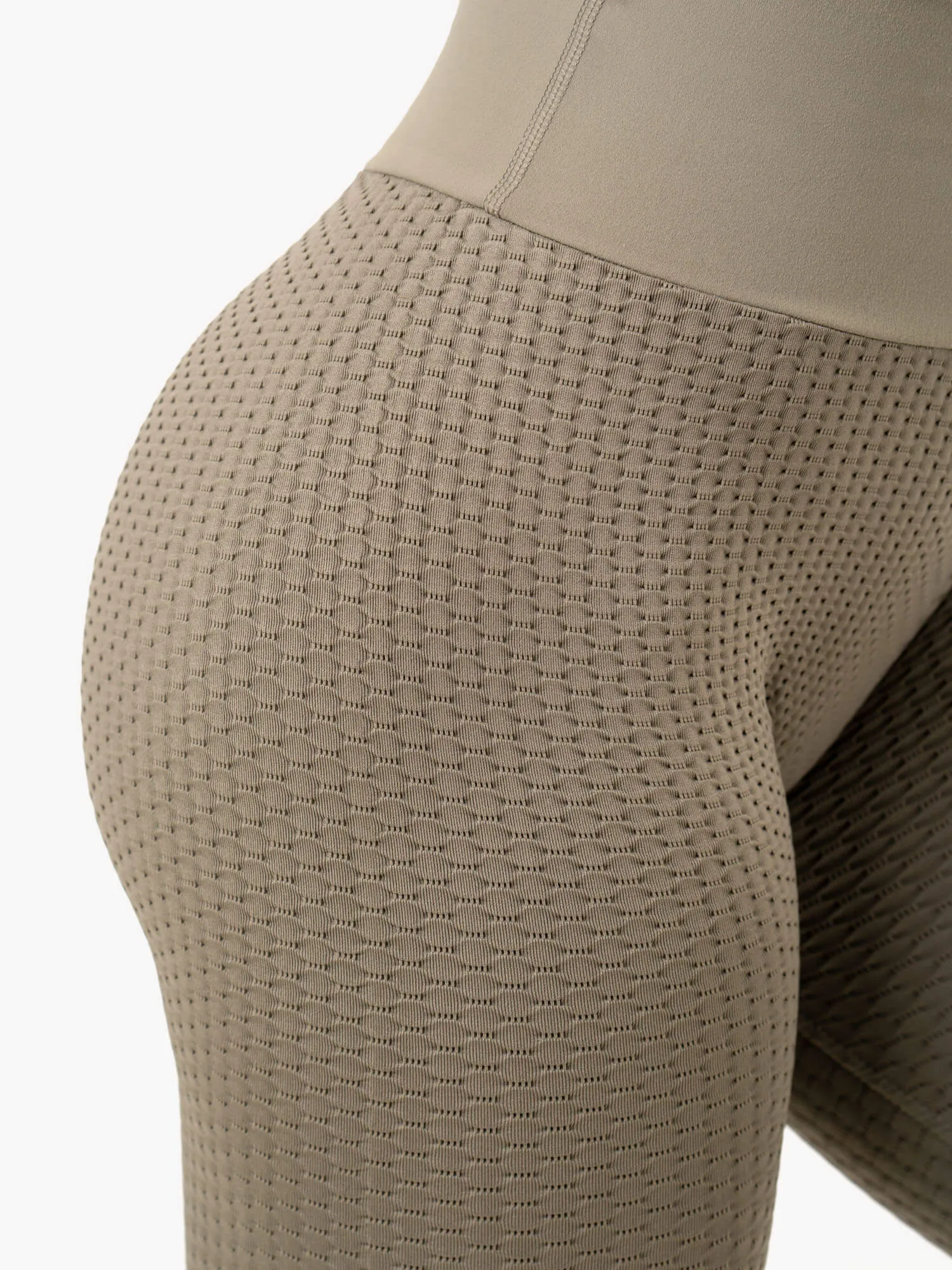 Honeycomb Scrunch Seamless Leggings - Khaki