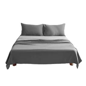 Hypoallergenic Cotton Sheet Set, Grey Double - Cosy Club