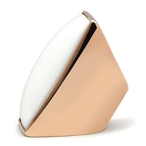 IP Rose Gold(Ion Plating) Brass Ring with Synthetic Synthetic Stone in White for Women Style GL164