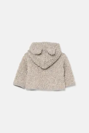 jacket sherpa with ears - grey