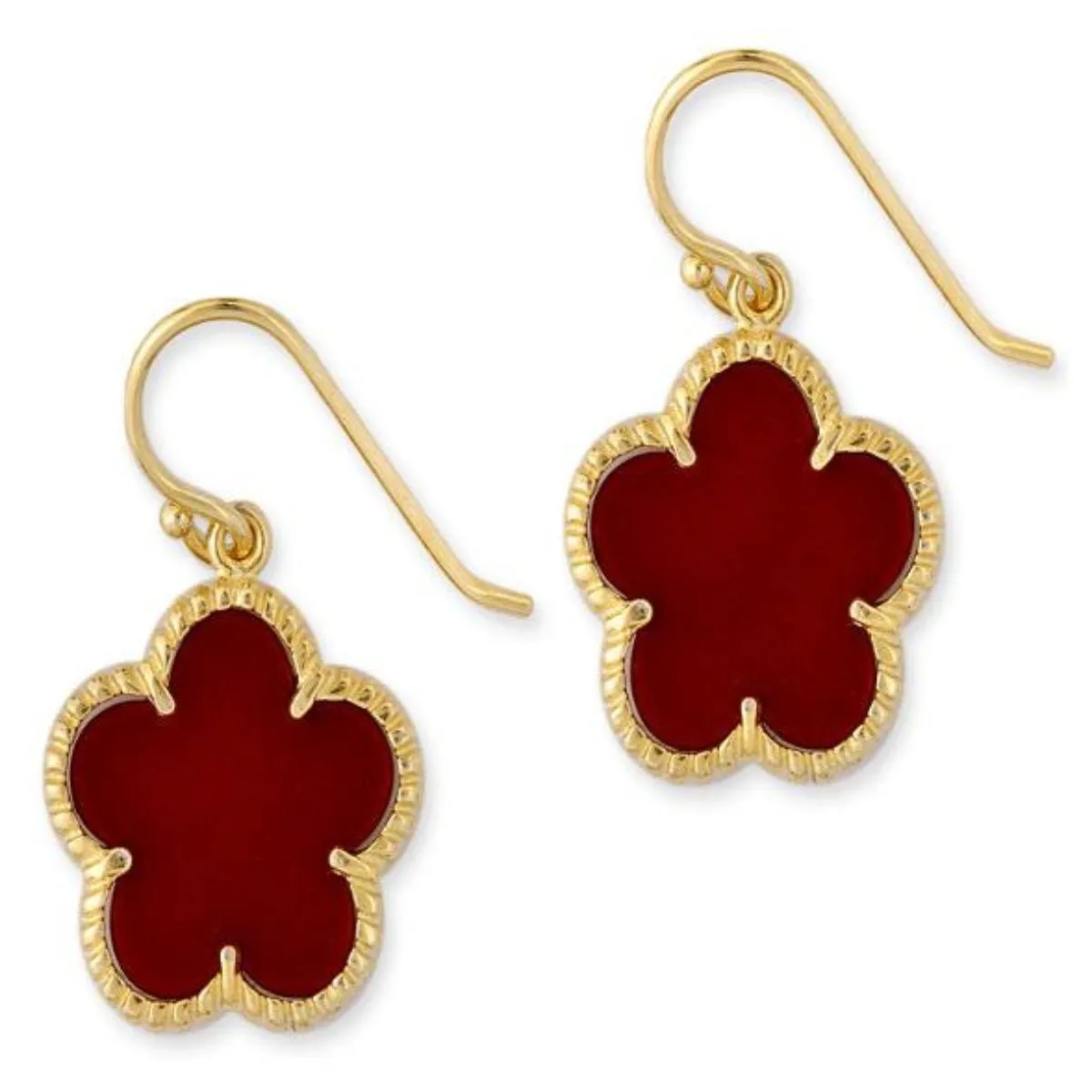 Jeanne Red Flower Earrings