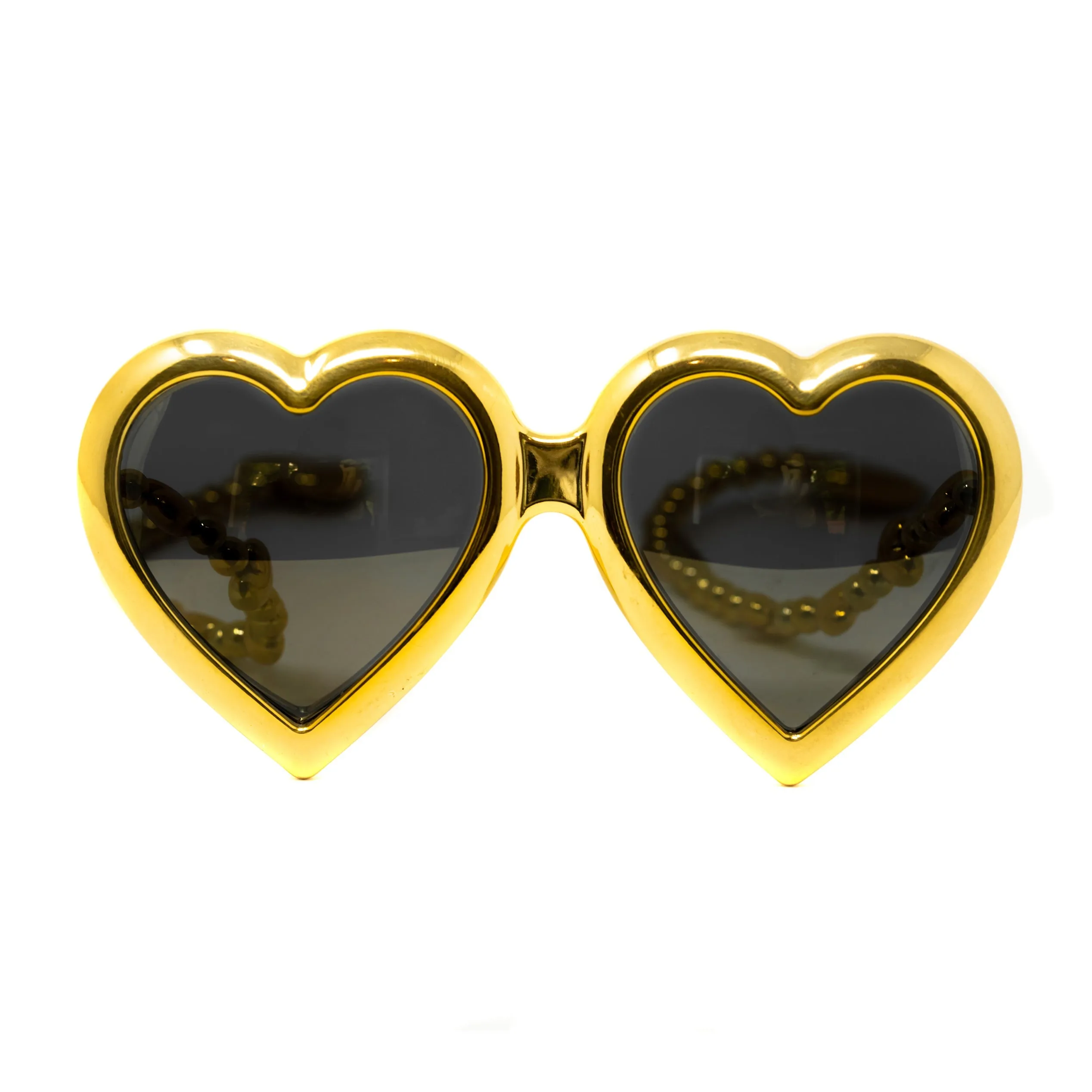 Jeremy Scott Ladies Heart Gold Sunglasses JSHEARTLCEXCLUSIVE