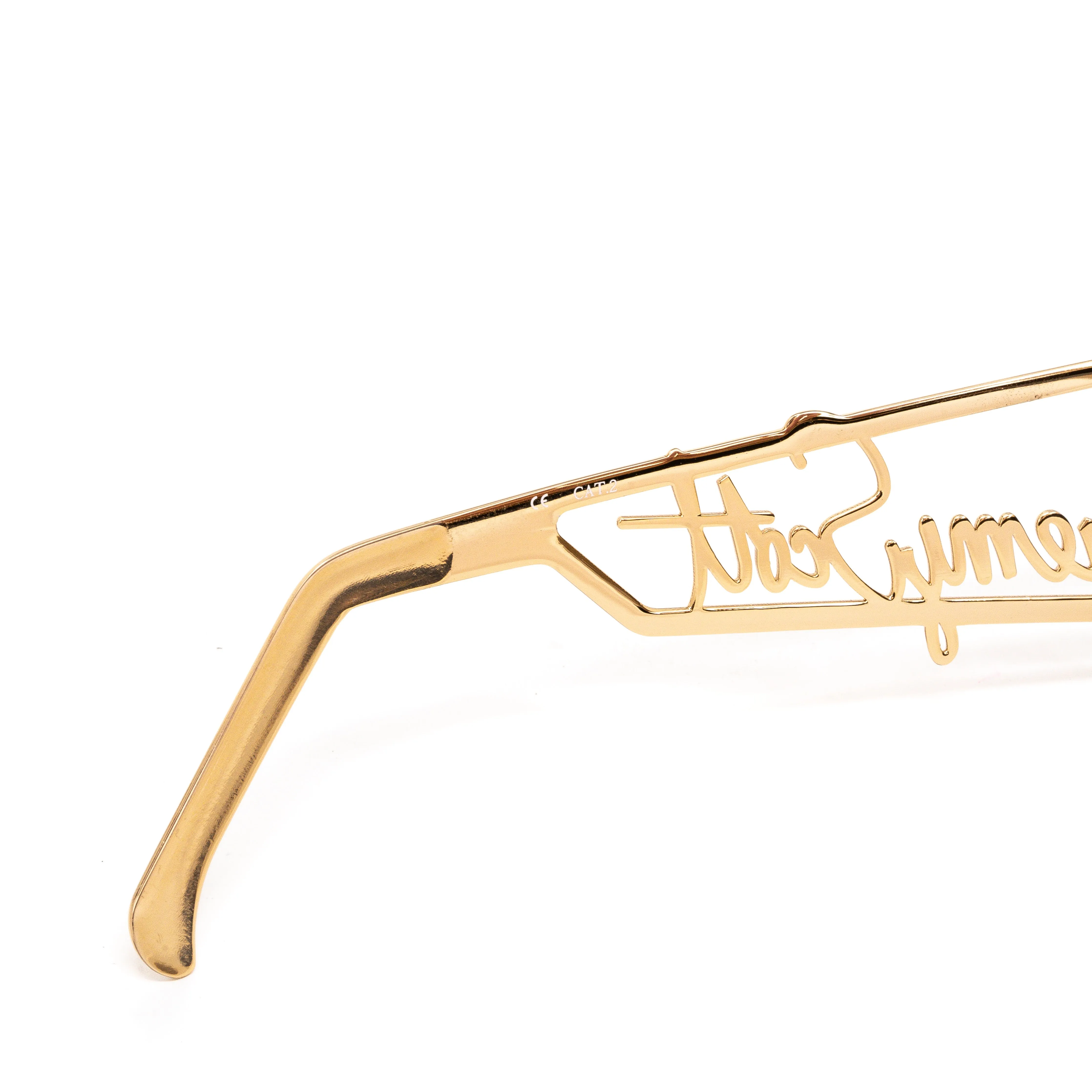 Jeremy Scott Ladies Rectangular Grey Sunglasses 6JSSIGNATURESHADESGOLD