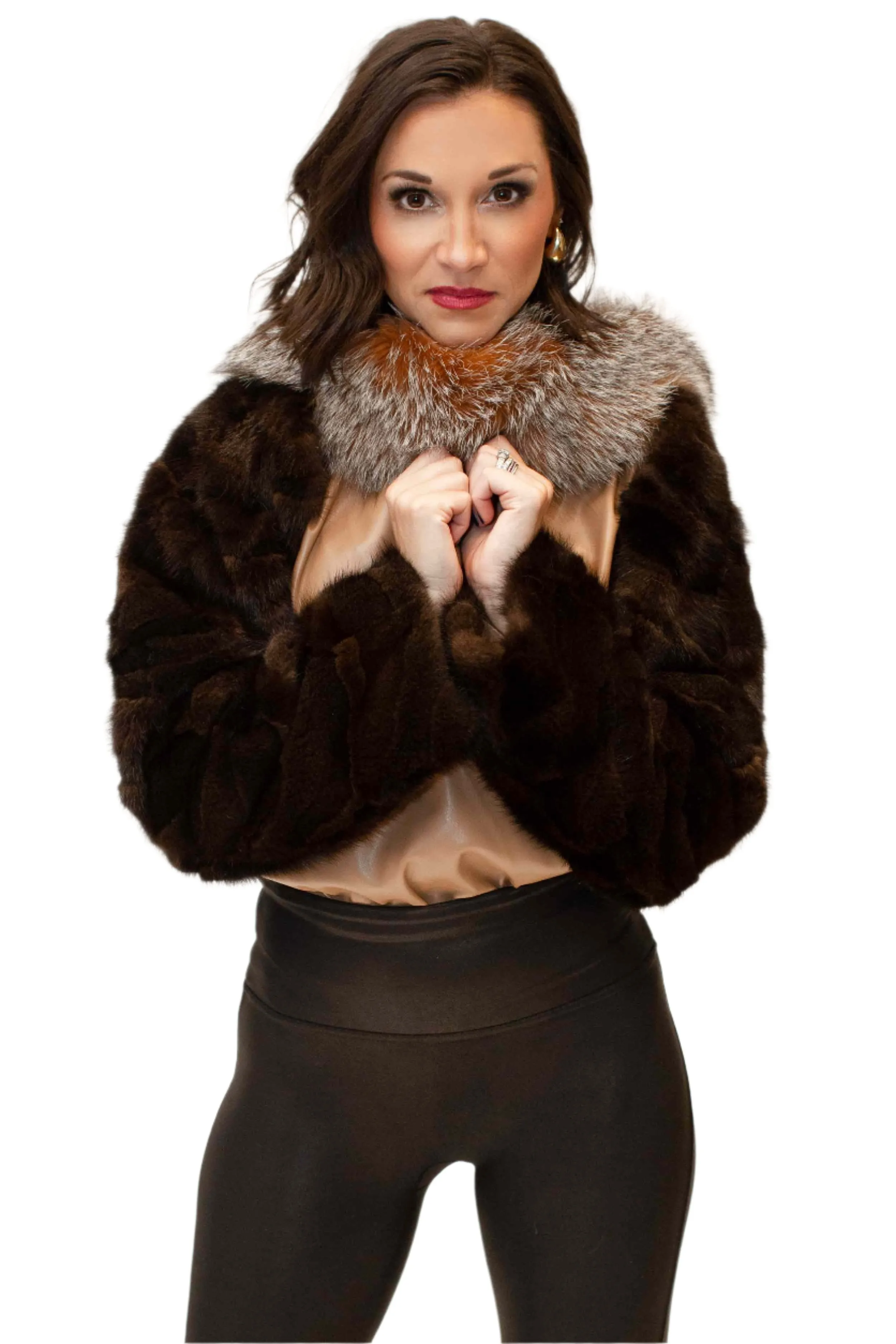 Just the Sleeve Mink Bolero Jacket