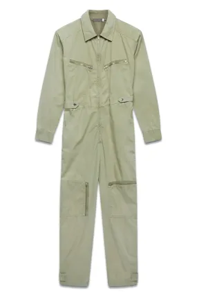 Khaki Utility Zip Jumpsuit