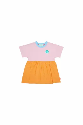 Kids Striped Gathered Dress