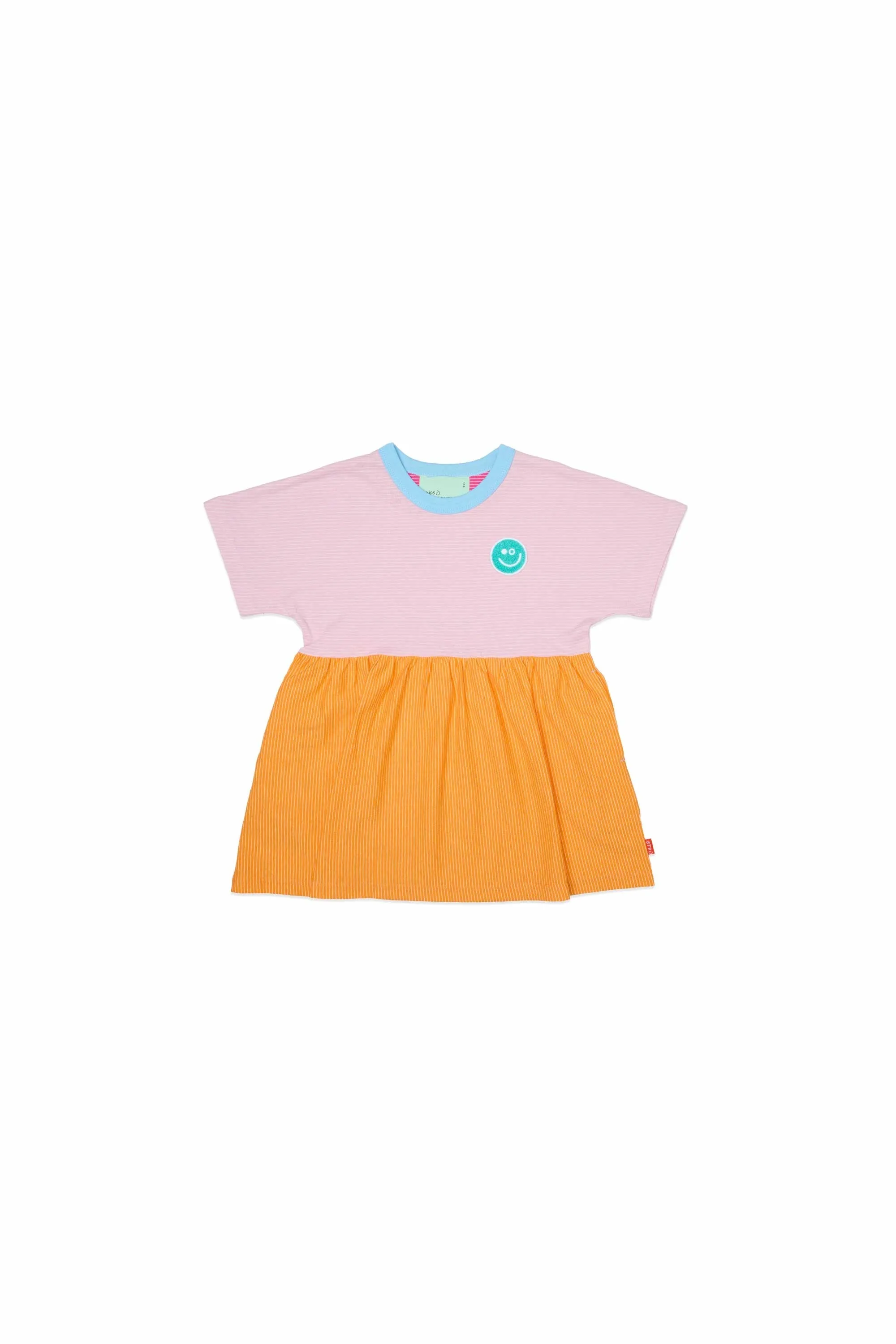 Kids Striped Gathered Dress