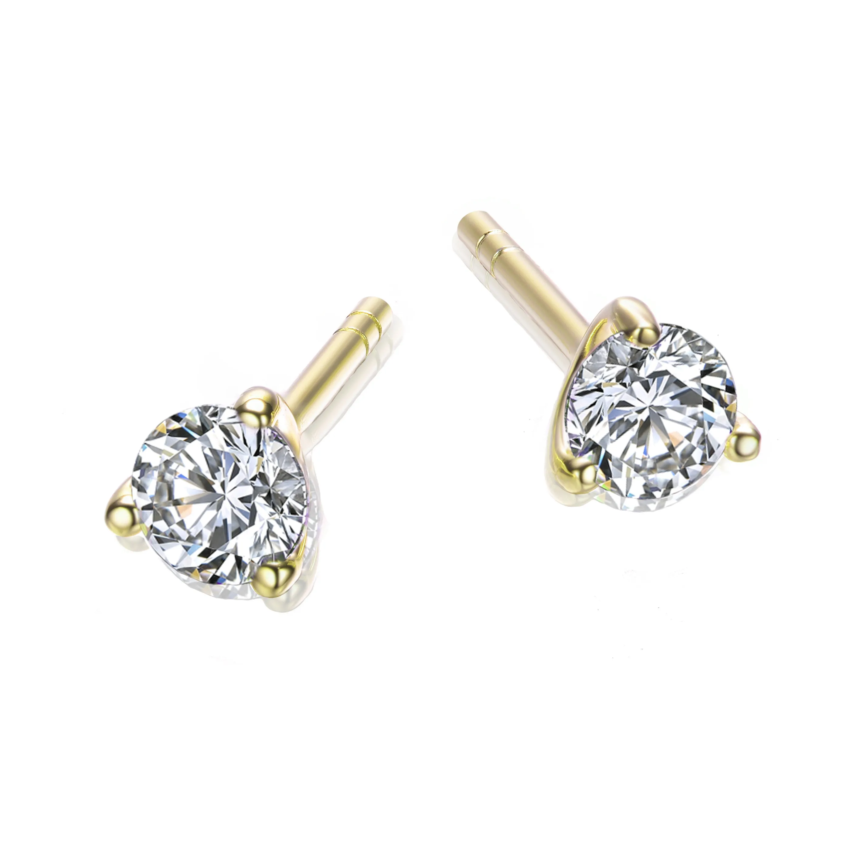 La Roche Solitaire Round Stud Earrings