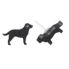 Labrador Retriever Dog Glitter Studs Hypoallergenic Earrings for Sensitive Ears Made with Plastic Posts