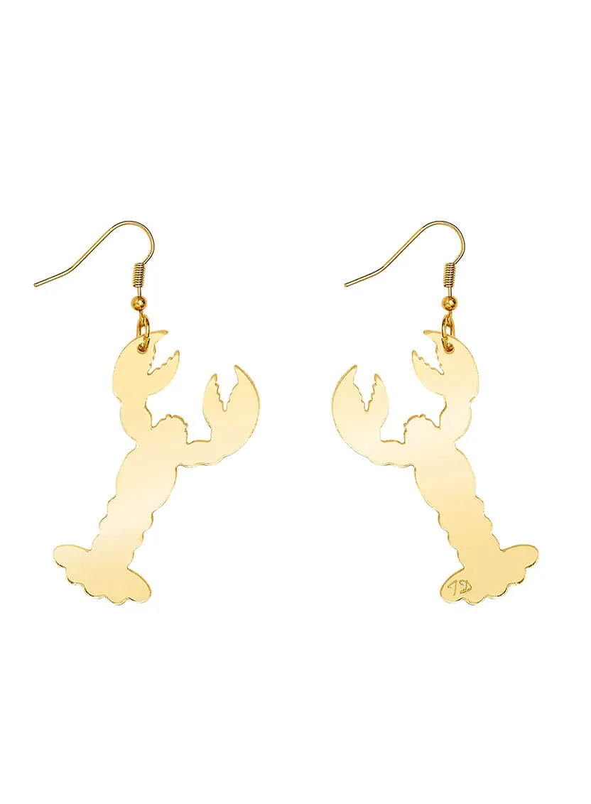 Large Lobster Charm Earrings