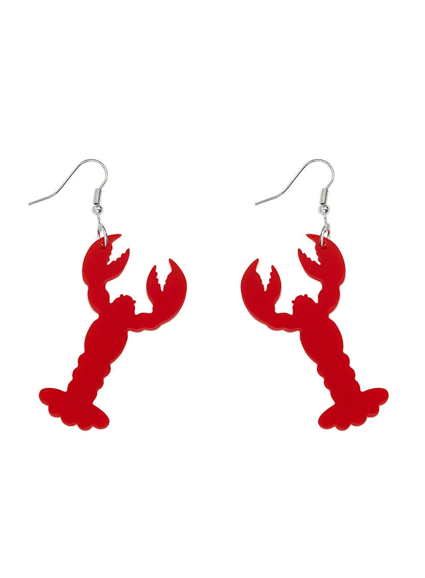 Large Lobster Charm Earrings