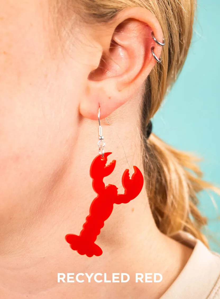 Large Lobster Charm Earrings