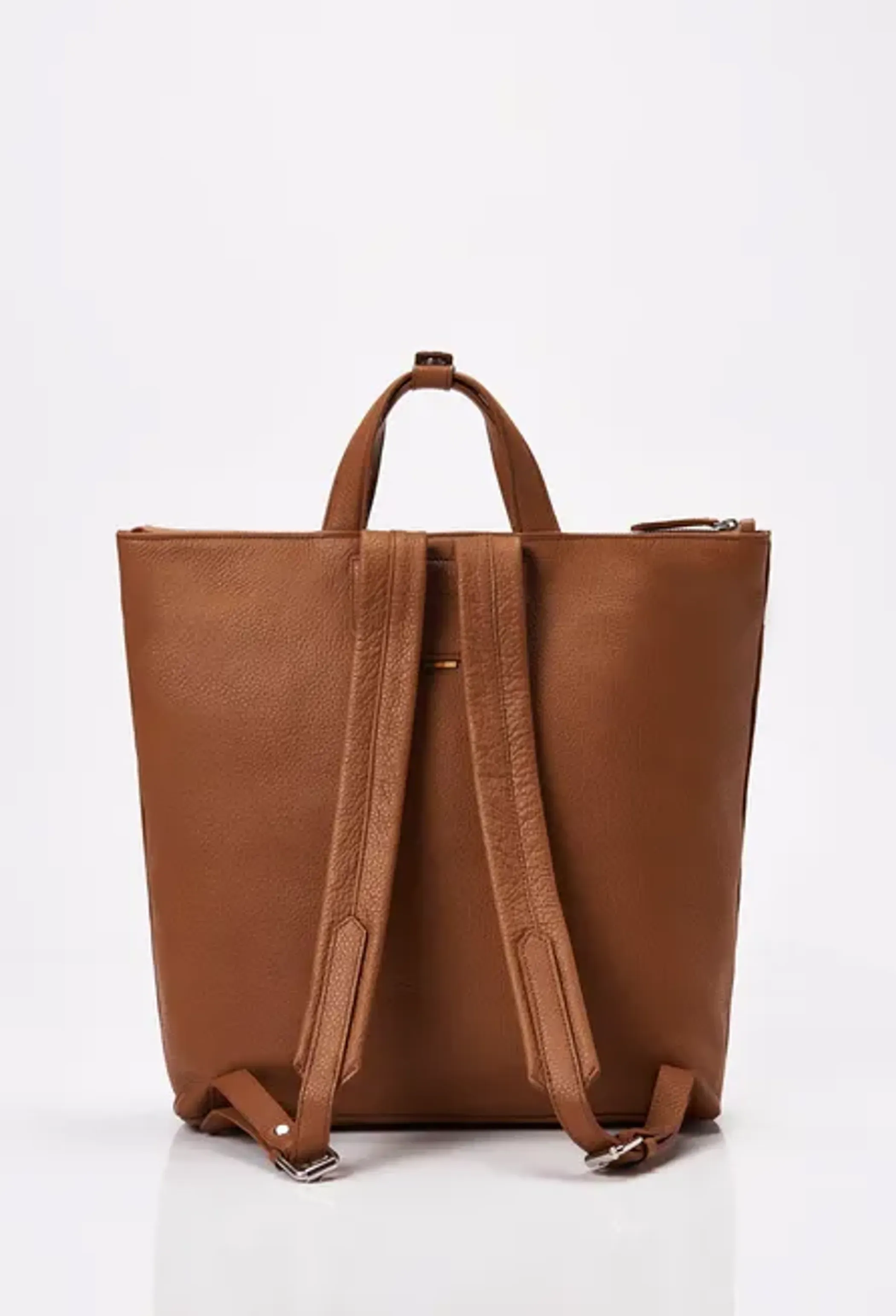 Leather Minimalist Tote Backpack