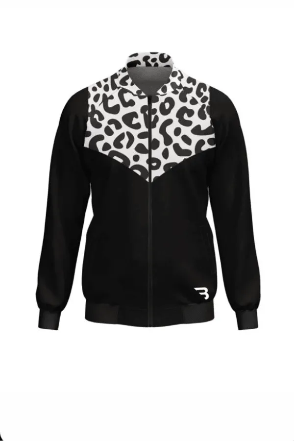 Leopard Print Zipper Jacket