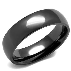 Light Black (IP Gun) Stainless Steel Ring with No Stone for Women Style TK2581