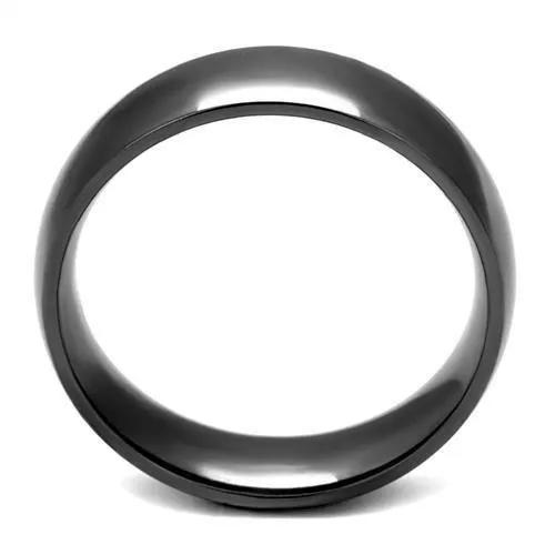 Light Black (IP Gun) Stainless Steel Ring with No Stone for Women Style TK2581