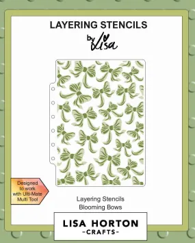 Lisa Horton Crafts Blooming Bows 5x7 Layering Stencils