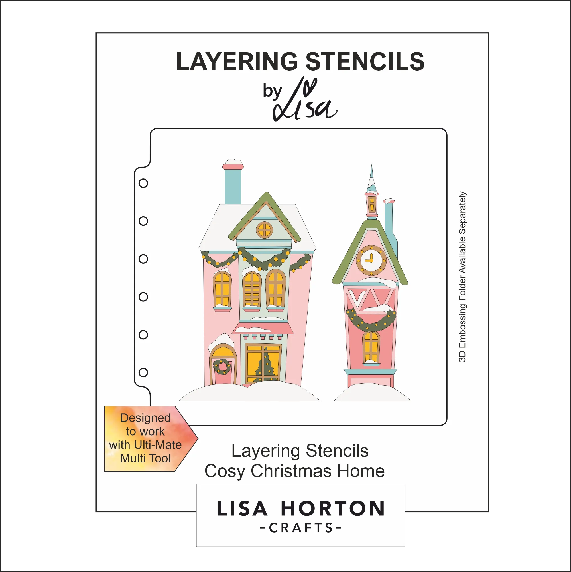 Lisa Horton Crafts Cosy Christmas Home 6x6 Layering Stencils