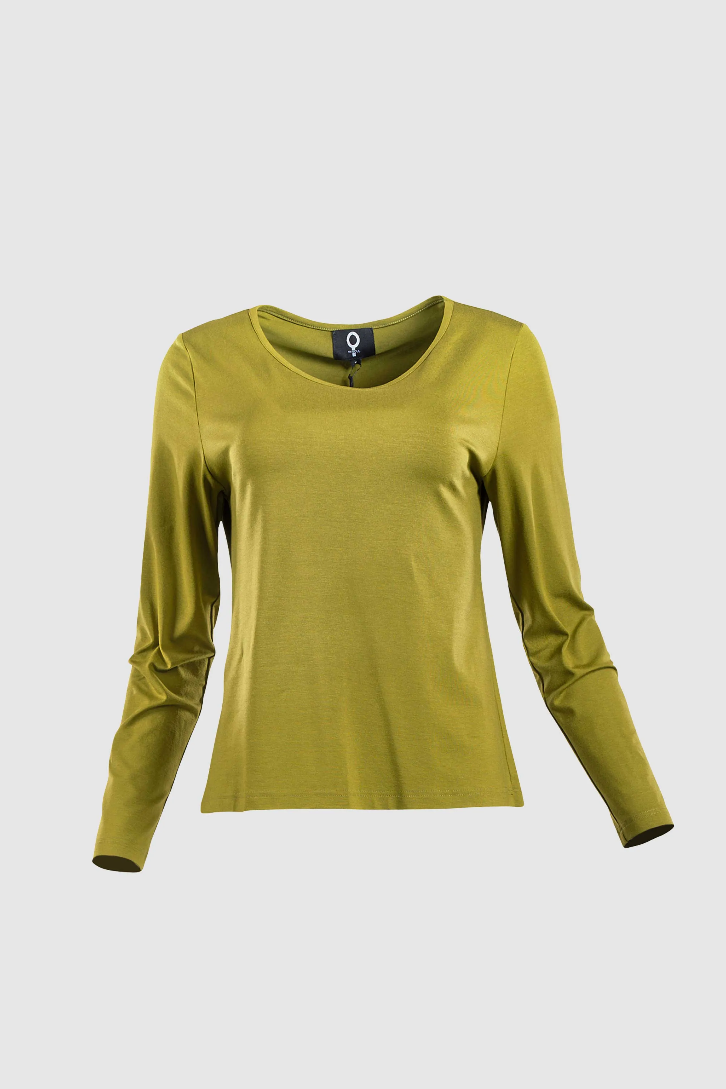 Long Sleeve Jersey Top in Olive