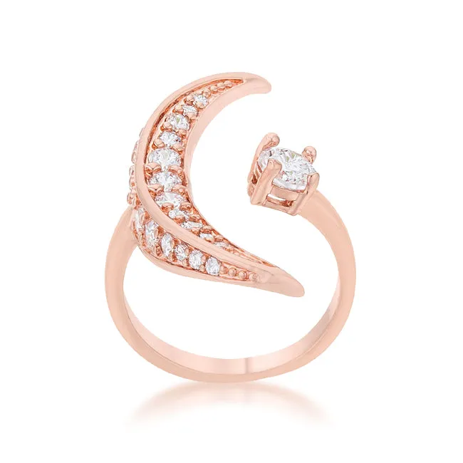 Luna Celestial Moon Wrap Rose Gold Fashion Ring | 1.2ct