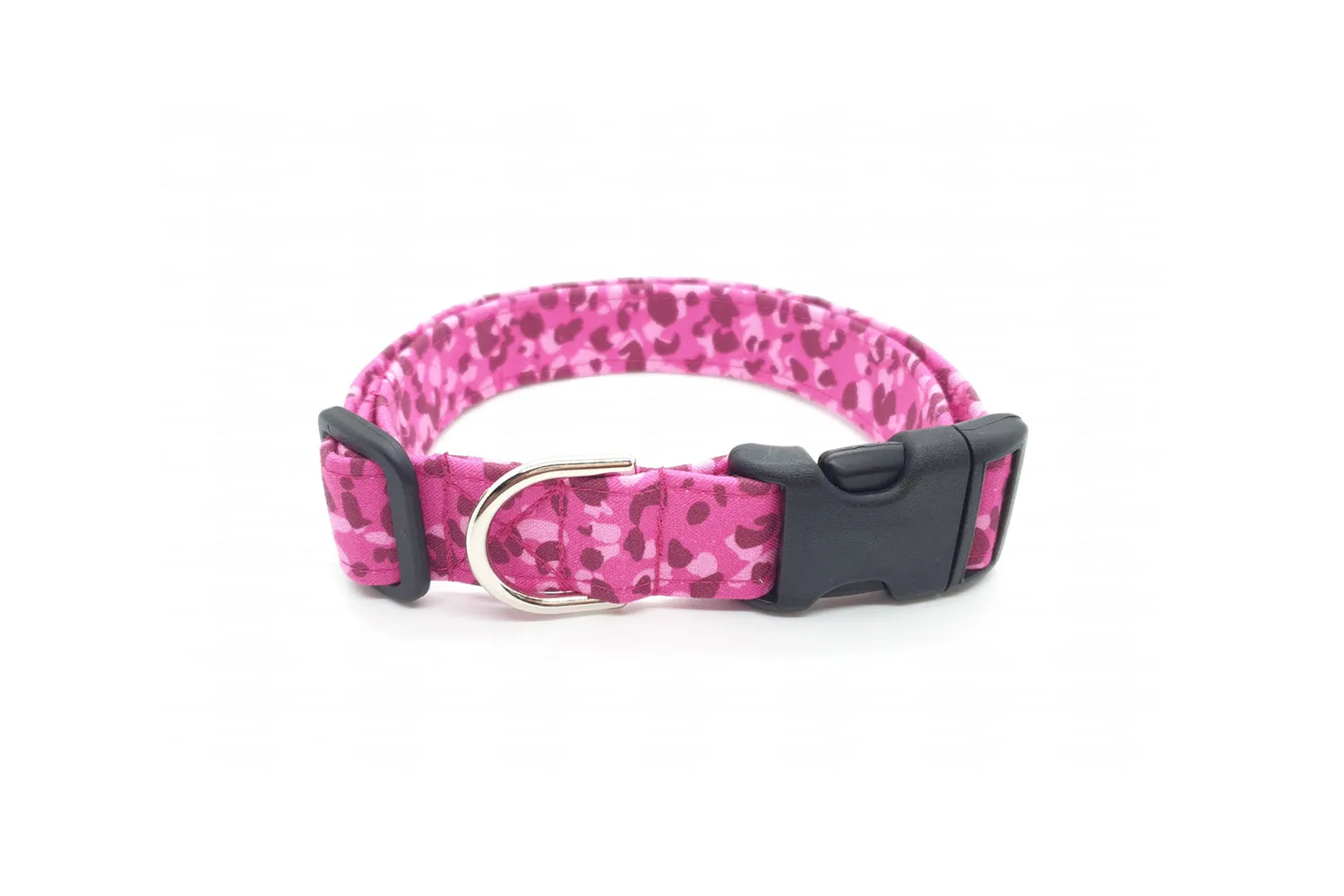 Magenta Pink Leopard Print Dog Collar