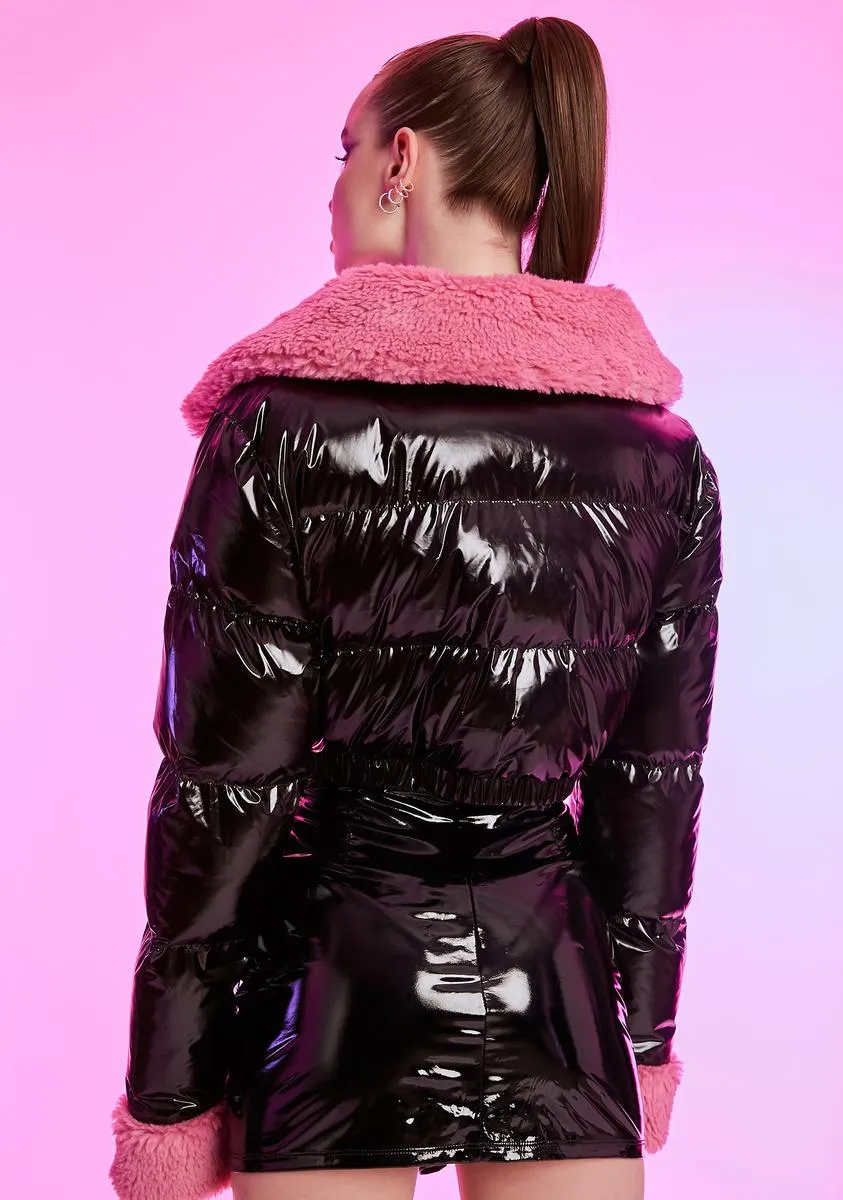 Manifesting Money Crop Puffer Jacket