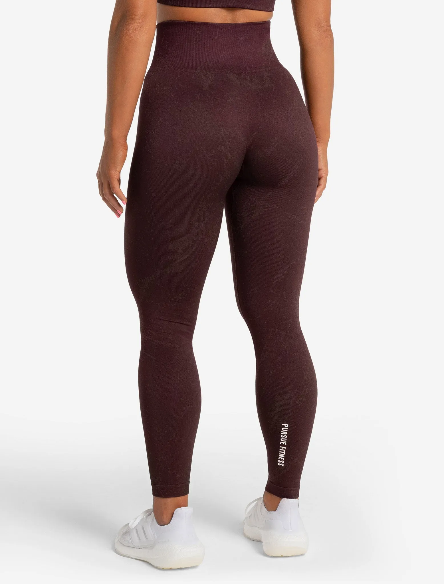 Marble Seamless Leggings - Black Cherry