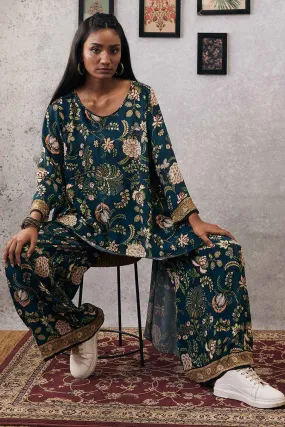 Mehr Embroidered Asymmetric Co-Ord Set