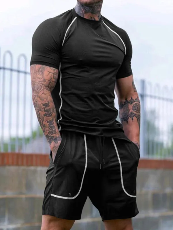 Men’s Gym Workout Set - Sporty Shorts & T-Shirts for Active Living