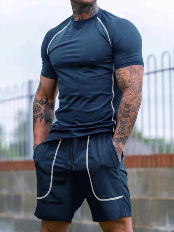 Men’s Gym Workout Set - Sporty Shorts & T-Shirts for Active Living