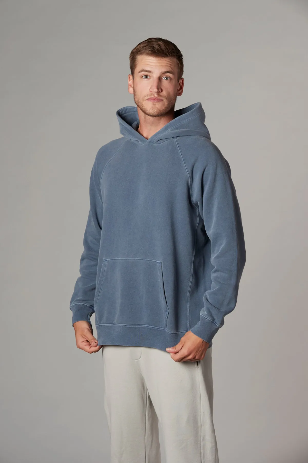 Meyer Long Sleeve Pullover Hooded Sweatshirt Faded Navy