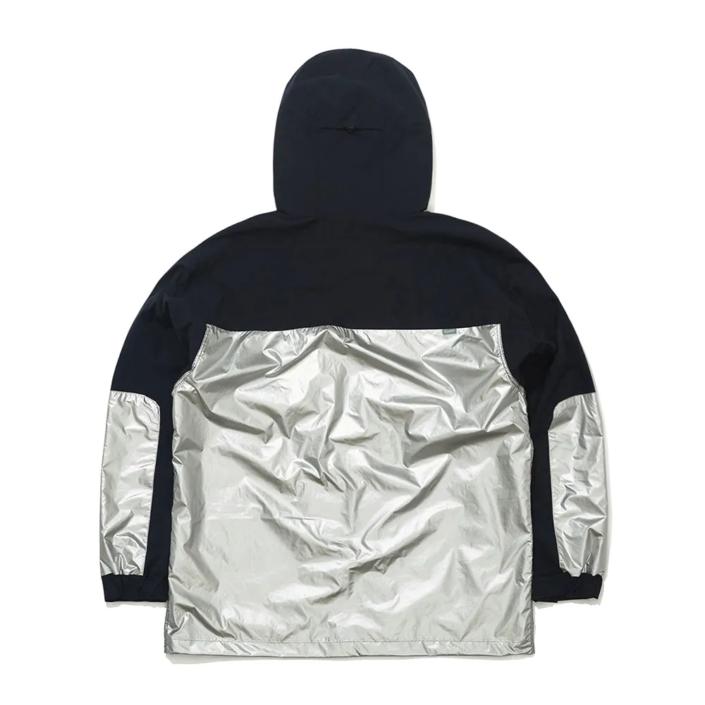 MMM WINDBREAKER HOODED STRETCH JACKET SILVER/NAVY