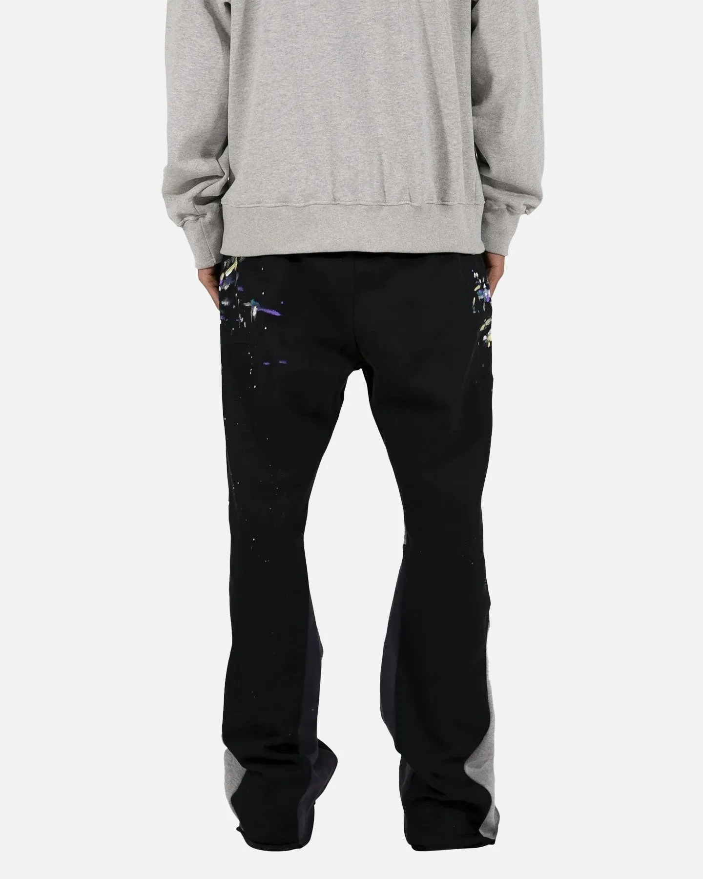 MNML Contrast Bootcut Sweat Pants Black