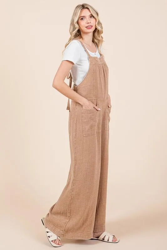 Mocha Tie Jumpsuit