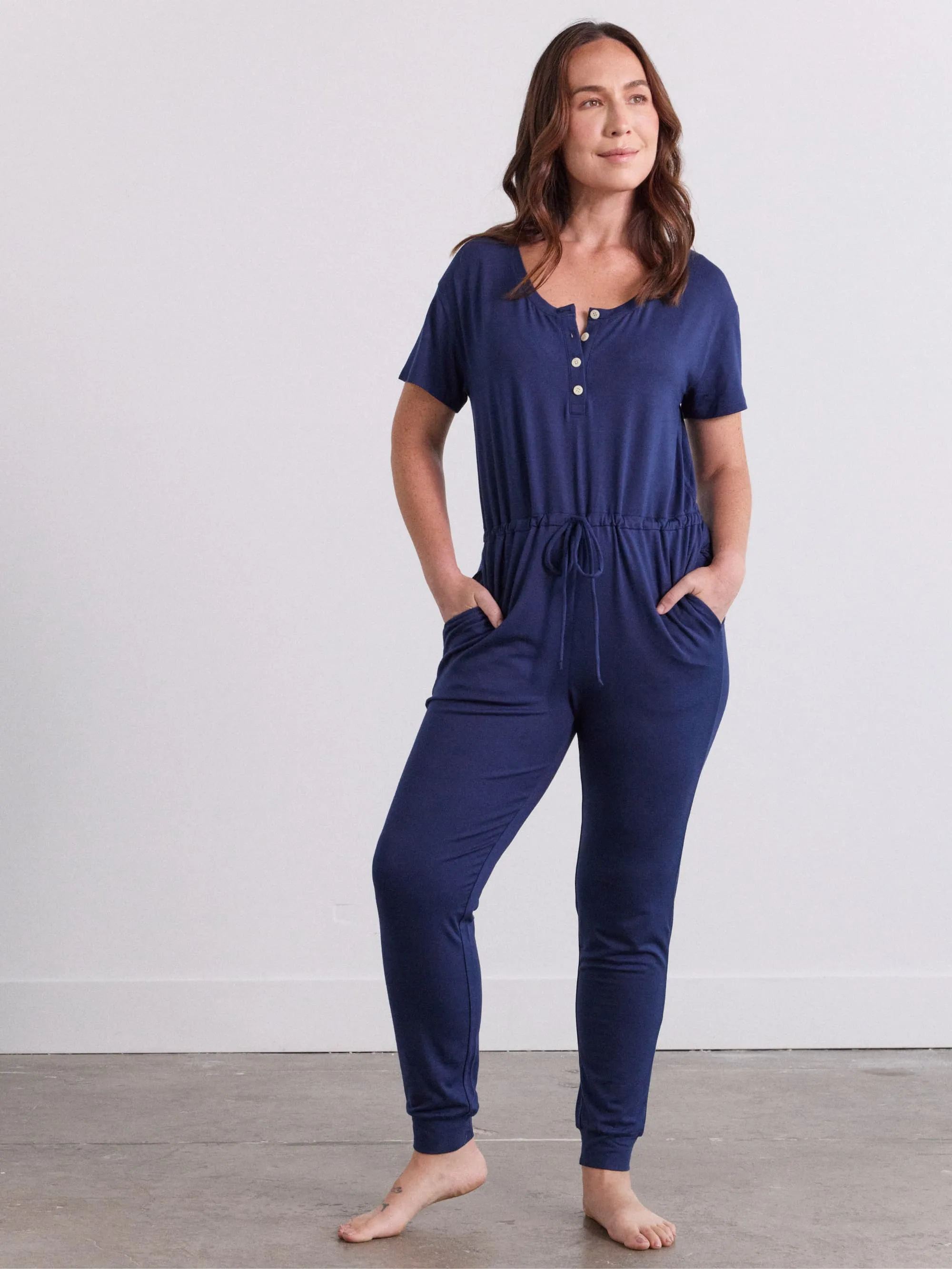 Modal Short Sleeve Jumpsuit