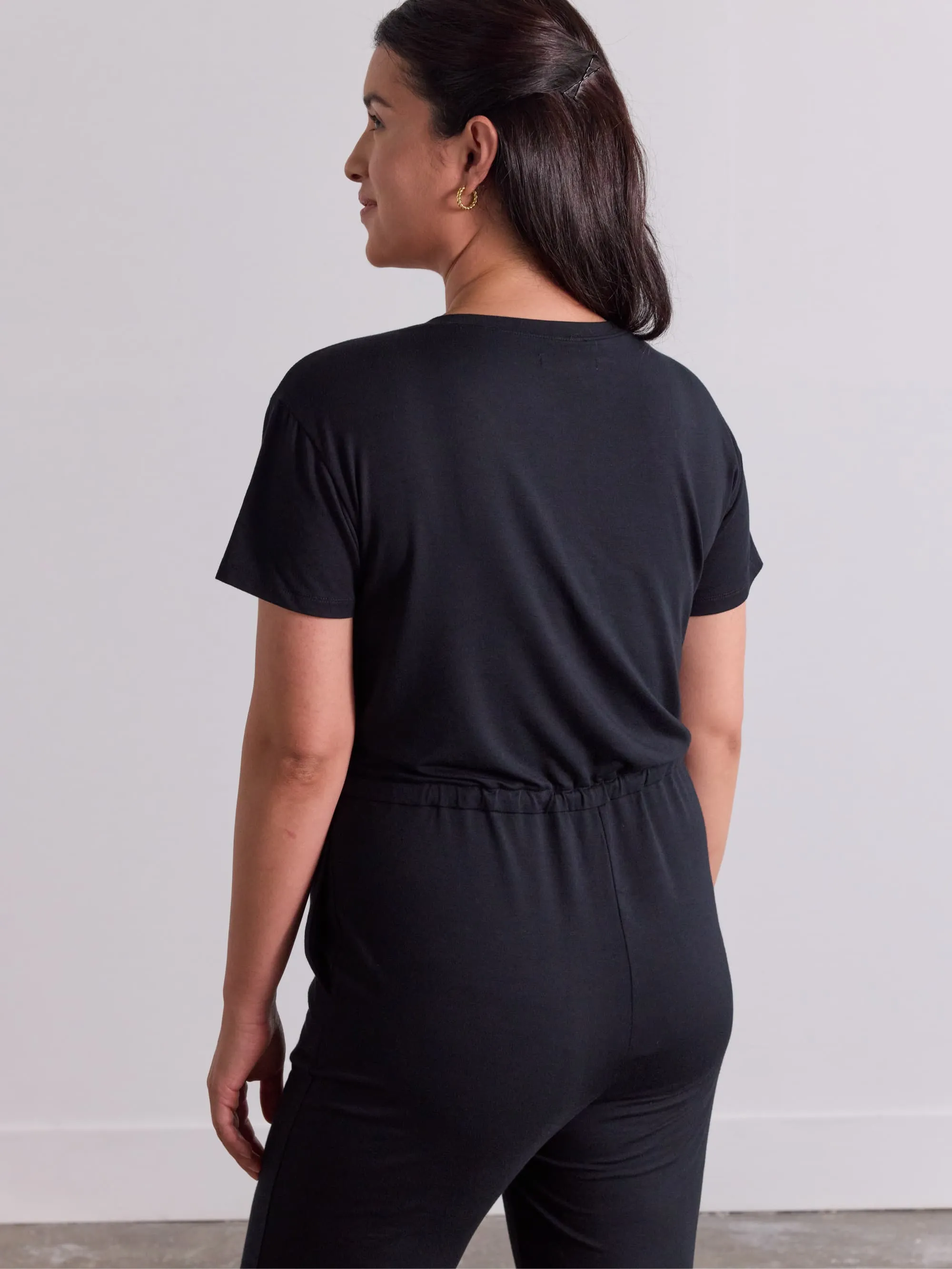 Modal Short Sleeve Jumpsuit