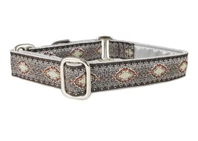 Montreal in Brown & White - Martingale or Buckle Dog Collar - 1" Width