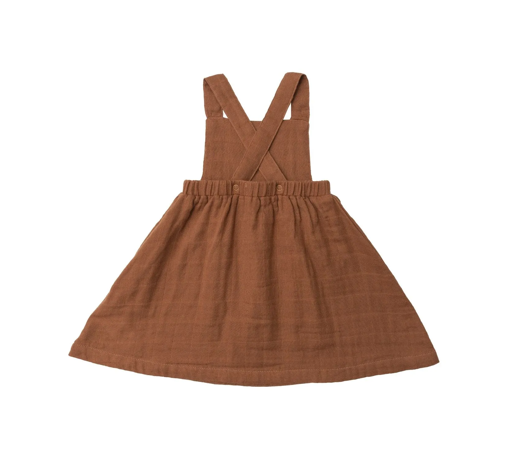 Muslin Caramel Overall Dress