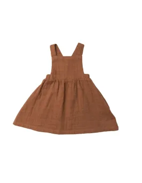 Muslin Caramel Overall Dress