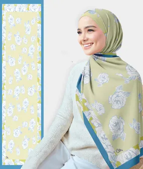 Myata printed rectangular chiffon scarf