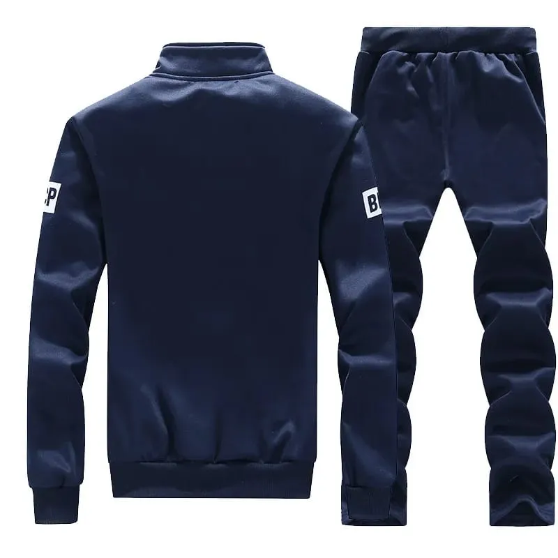 New Men's Sweatsuits Male Trucksuit Spring Autumn Stand Collar Letter Printing Sportswear Set Men Sweatshirts L S4057882